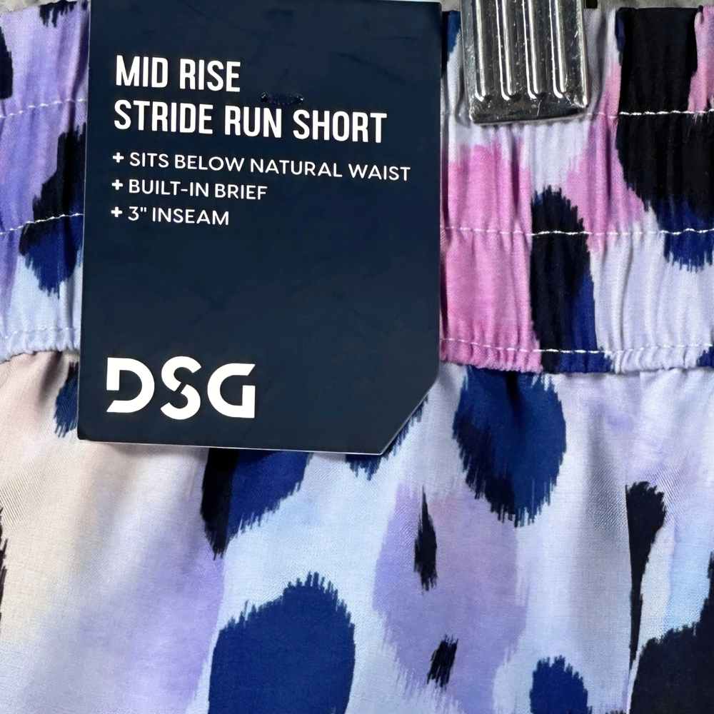 DSG Womens Stride Shorts Multicolor Leopard Print Running Shorts - Picture 3 of 6